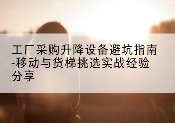 公安移动式升降机怎么选-工厂采购升降设备避坑指南-移动与货梯挑选实战经验分享