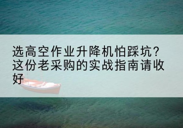 公安高空作业升降机厂家推荐-选高空作业升降机怕踩坑？这份老采购的实战指南请收好